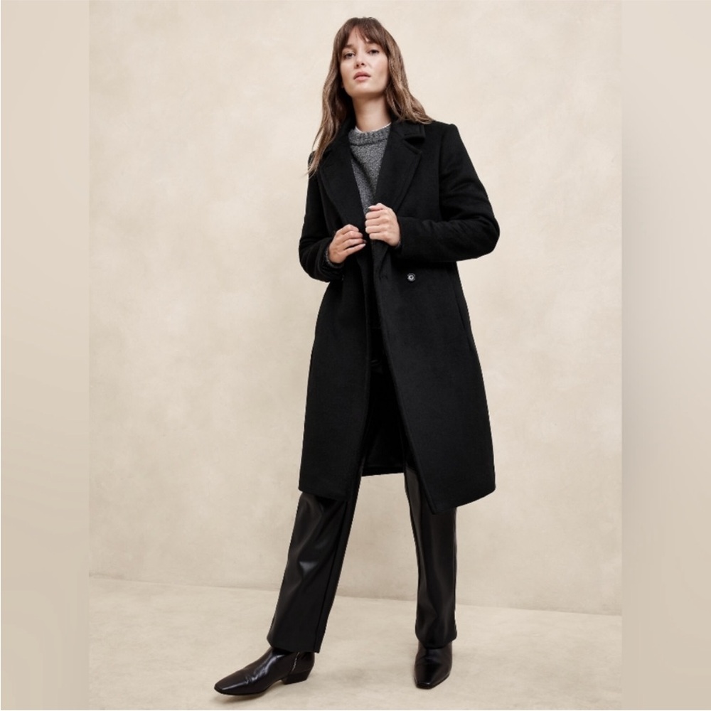 Banana Republic Black Wool Coat